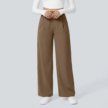 NUGGAL Lint-Free & Pet Resistant Pleated Pants