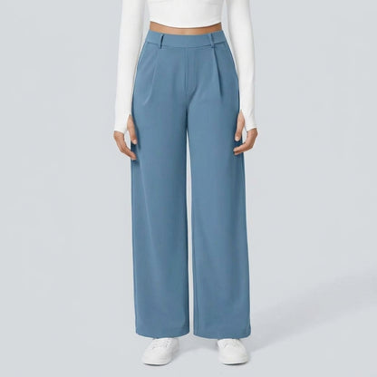 NUGGAL Lint-Free & Pet Resistant Pleated Pants