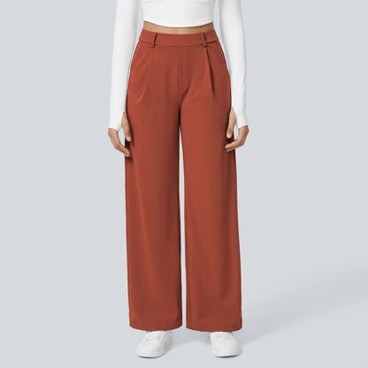 NUGGAL Lint-Free & Pet Resistant Pleated Pants