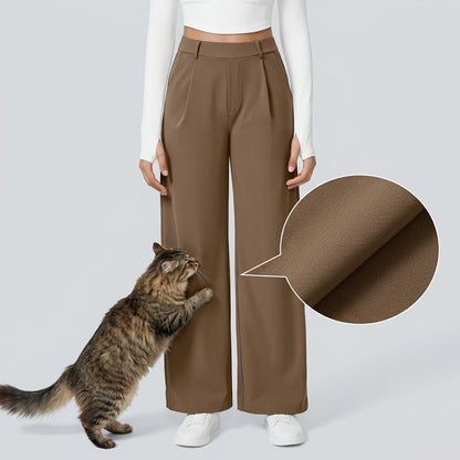 NUGGAL Lint-Free & Pet Resistant Pleated Pants