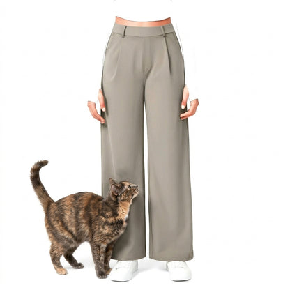 NUGGAL Lint-Free & Pet Resistant Pleated Pants