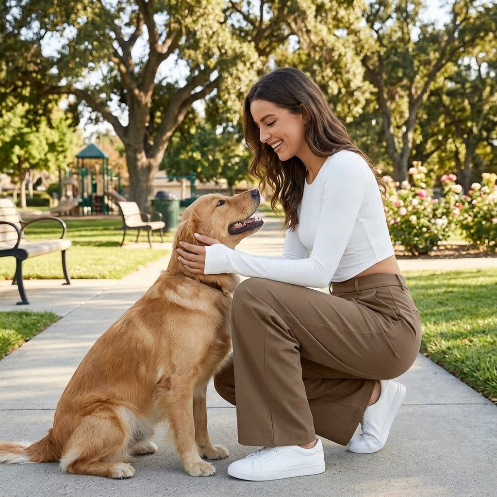 NUGGAL Lint-Free & Pet Resistant Pleated Pants