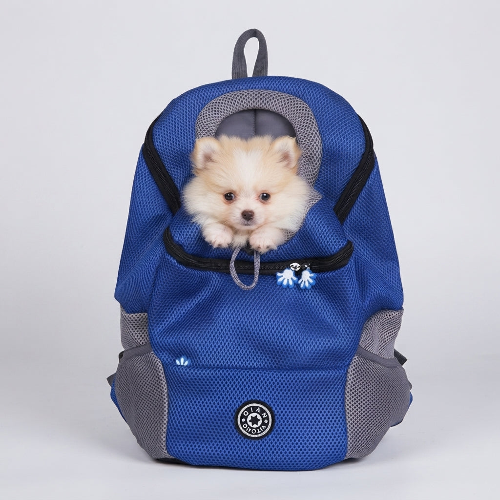 NUGGAL Ultimate Mesh Pet Travel Backpack - Breathable Head-Out Carrier