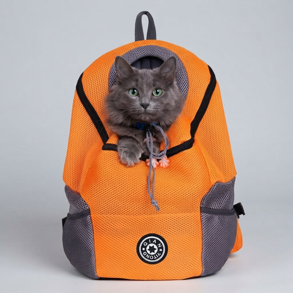 NUGGAL Ultimate Mesh Pet Travel Backpack - Breathable Head-Out Carrier