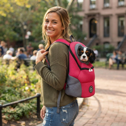 NUGGAL Ultimate Mesh Pet Travel Backpack - Breathable Head-Out Carrier