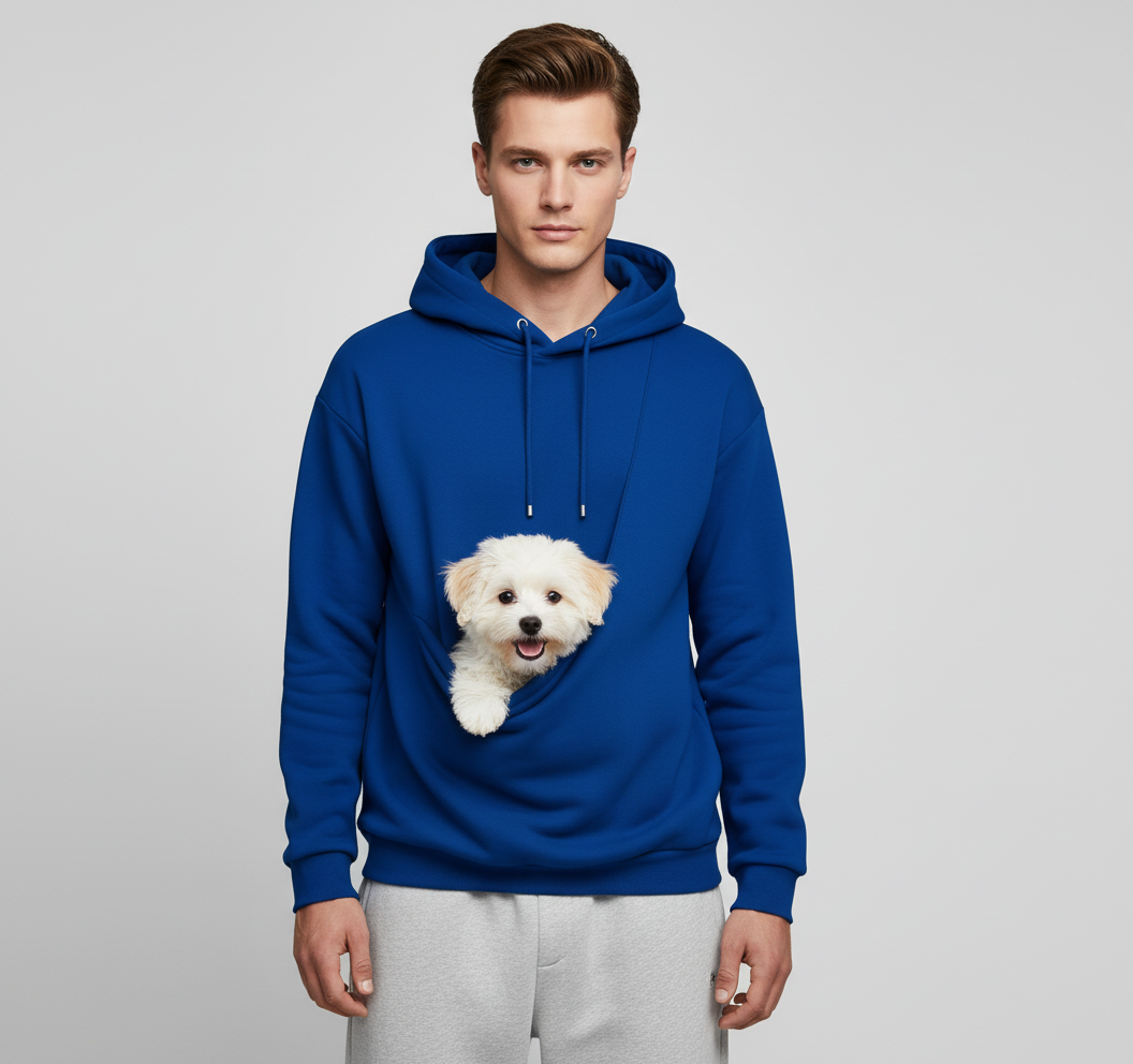 NUGGAL Unisex Pet Hair Resistant Pet Pouch Hoodie