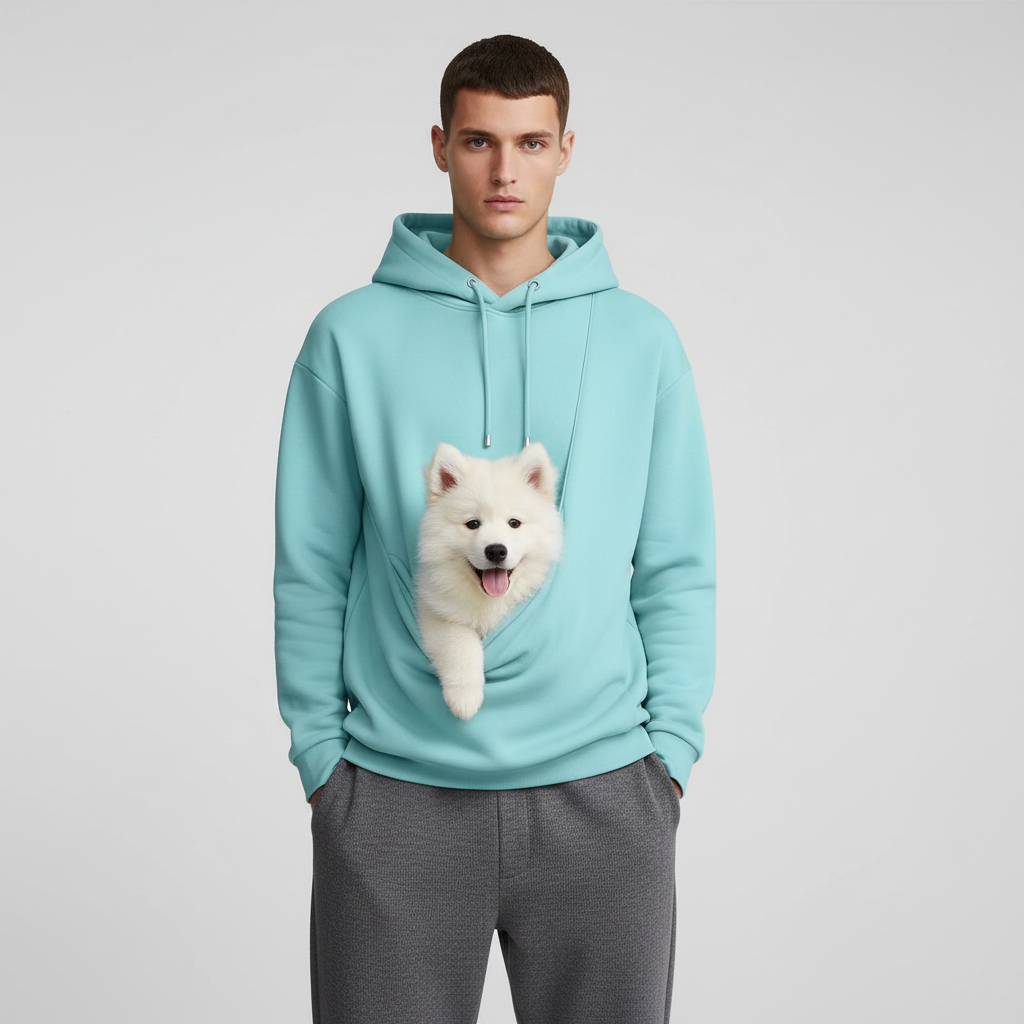 NUGGAL Unisex Pet Hair Resistant Pet Pouch Hoodie