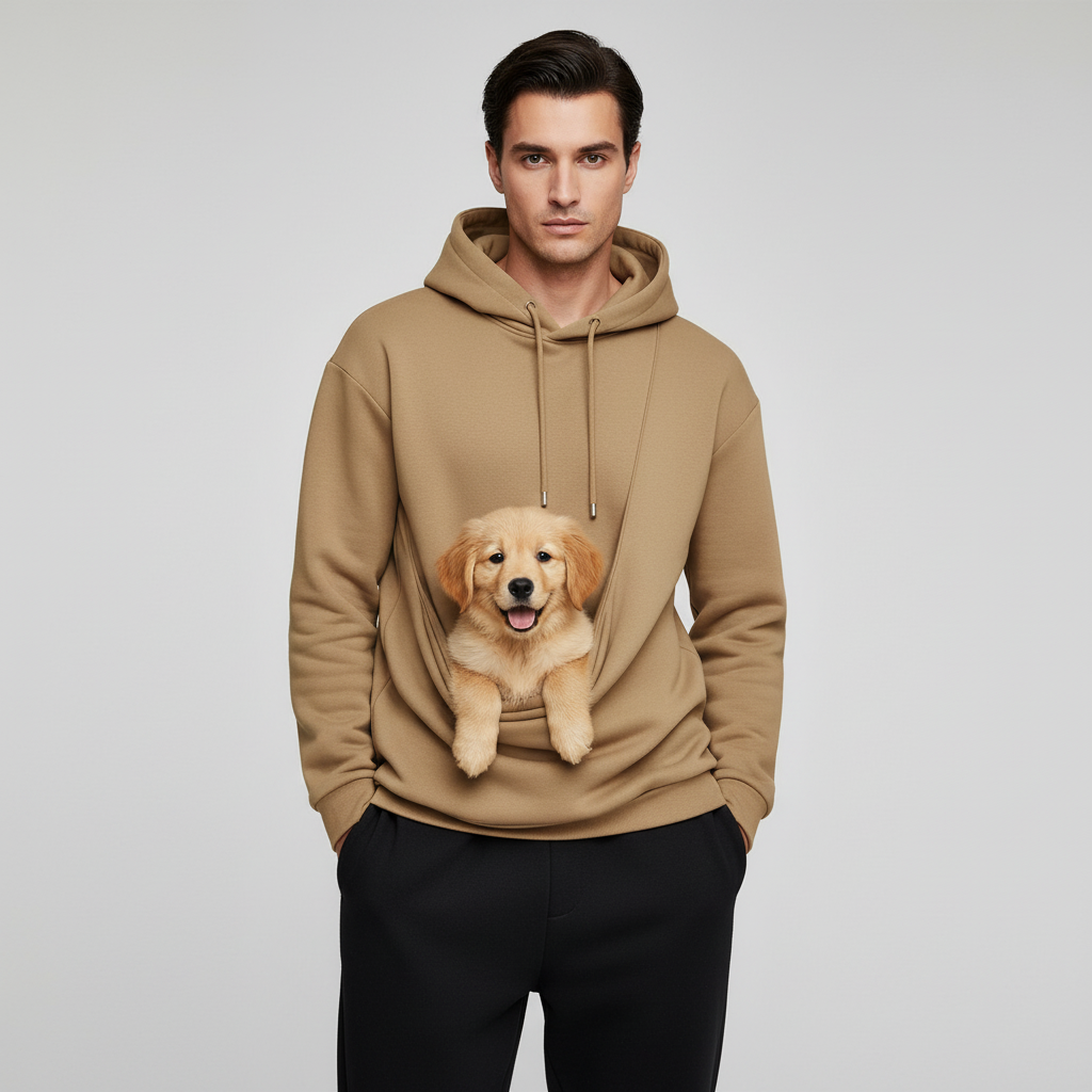 NUGGAL Unisex Pet Hair Resistant Pet Pouch Hoodie