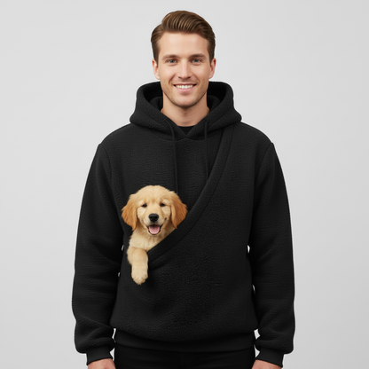 NUGGAL Unisex Oversized Fleece Pet Pouch Hoodie