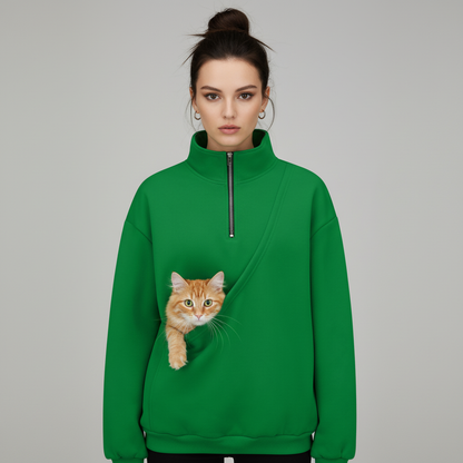 NUGGAL Unisex Pet Hair Resistant Pet Pouch Sweatshirt