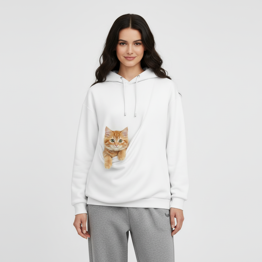 NUGGAL Unisex Pet Hair Resistant Pet Pouch Hoodie