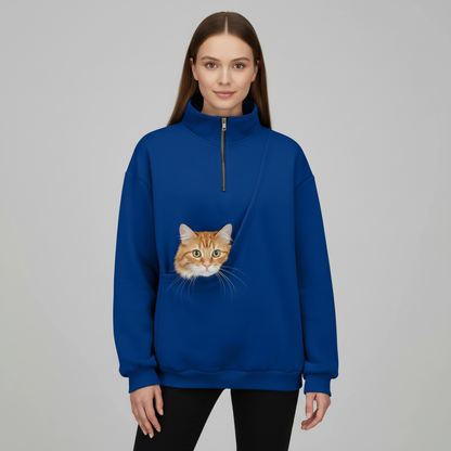 NUGGAL Unisex Pet Hair Resistant Pet Pouch Sweatshirt