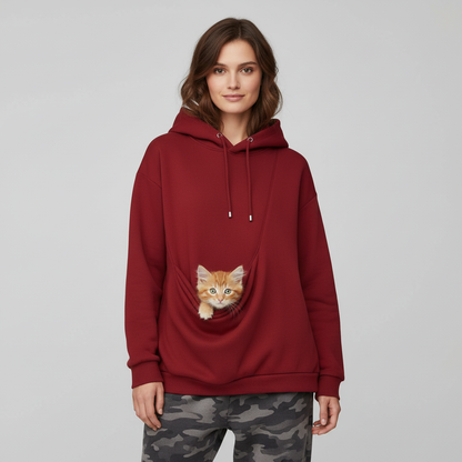 NUGGAL Unisex Pet Hair Resistant Pet Pouch Hoodie