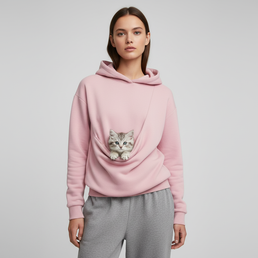 NUGGAL Unisex Pet Hair Resistant Pet Pouch Hoodie