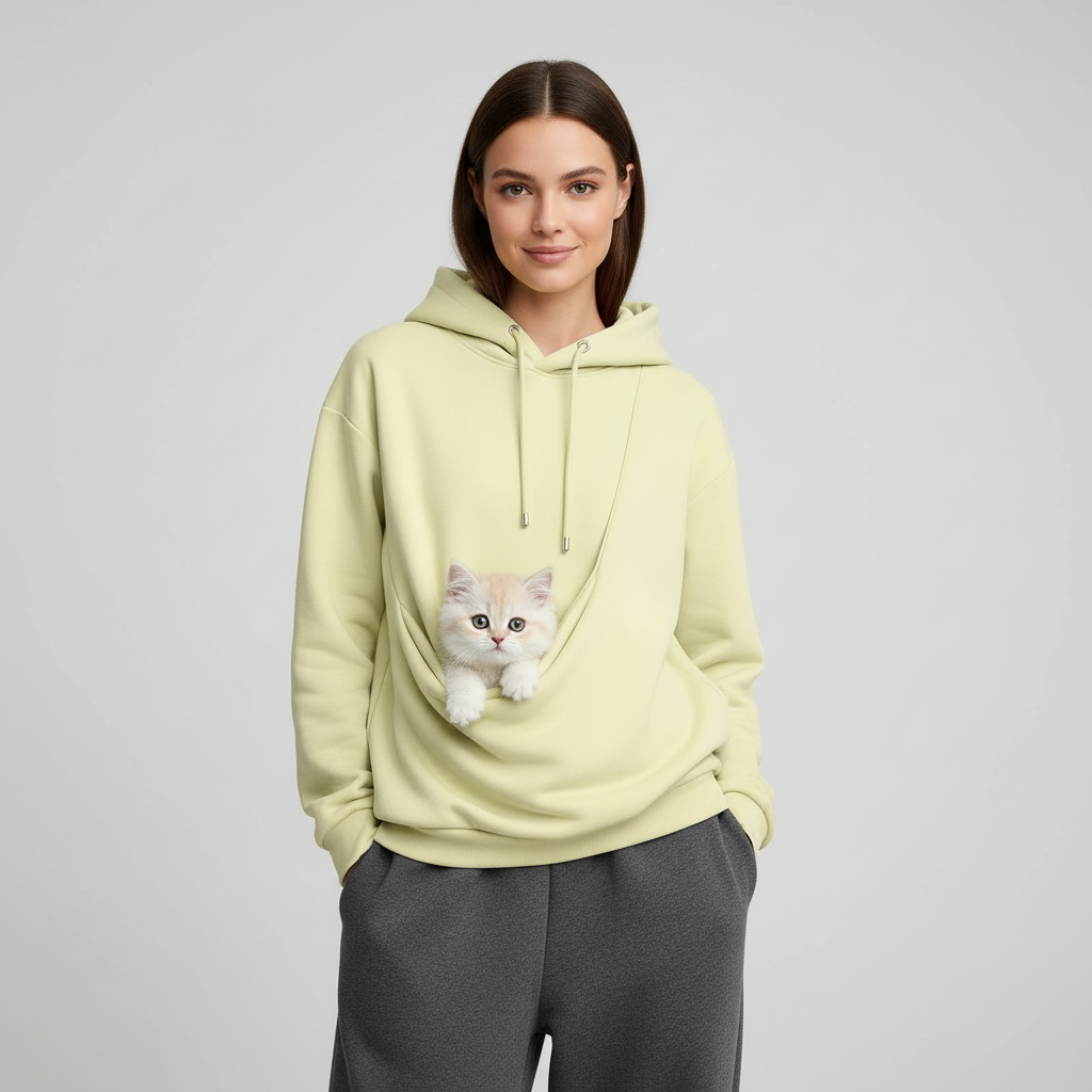 NUGGAL Unisex Pet Hair Resistant Pet Pouch Hoodie