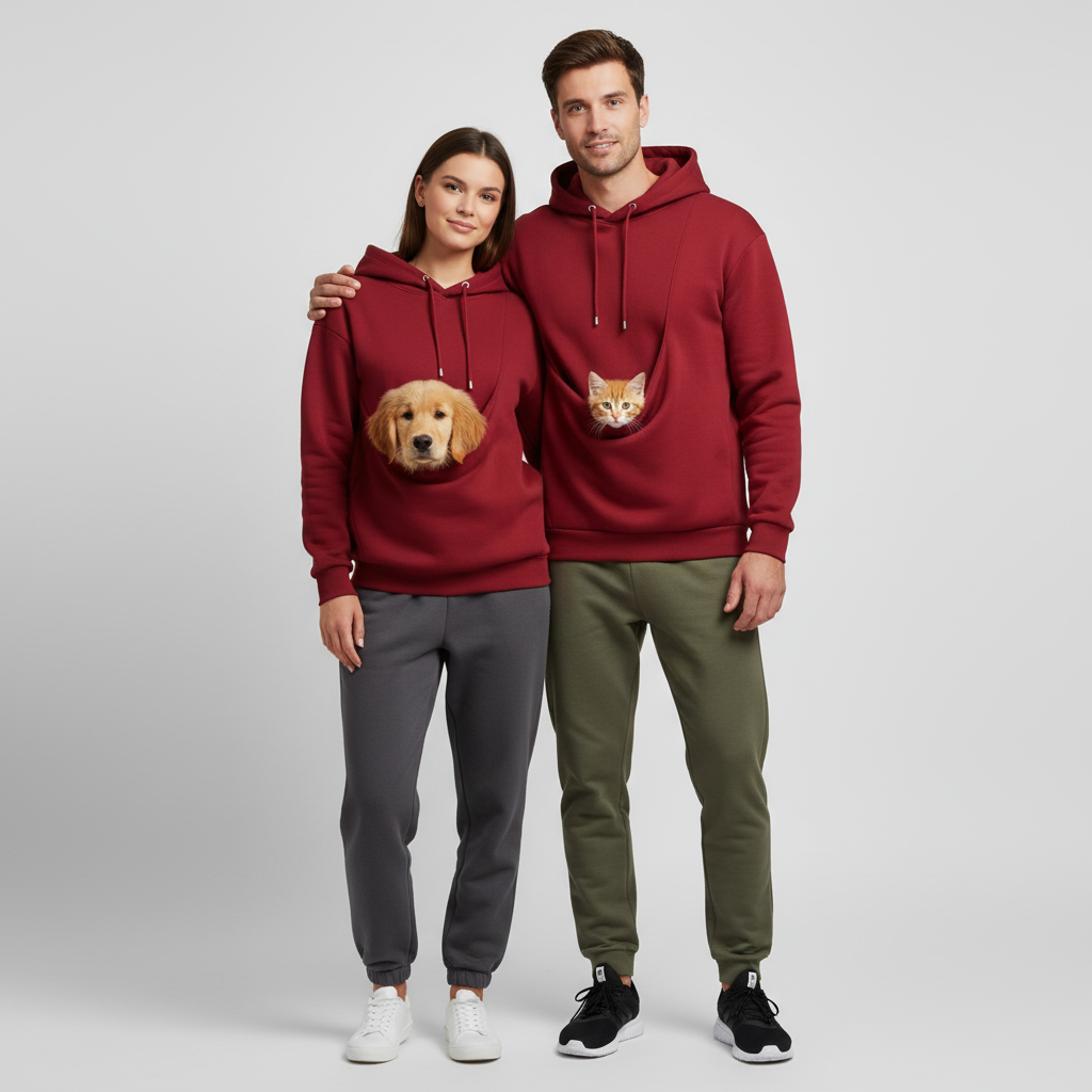 NUGGAL Unisex Pet Hair Resistant Pet Pouch Hoodie