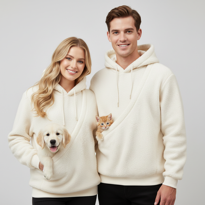 NUGGAL Unisex Oversized Fleece Pet Pouch Hoodie