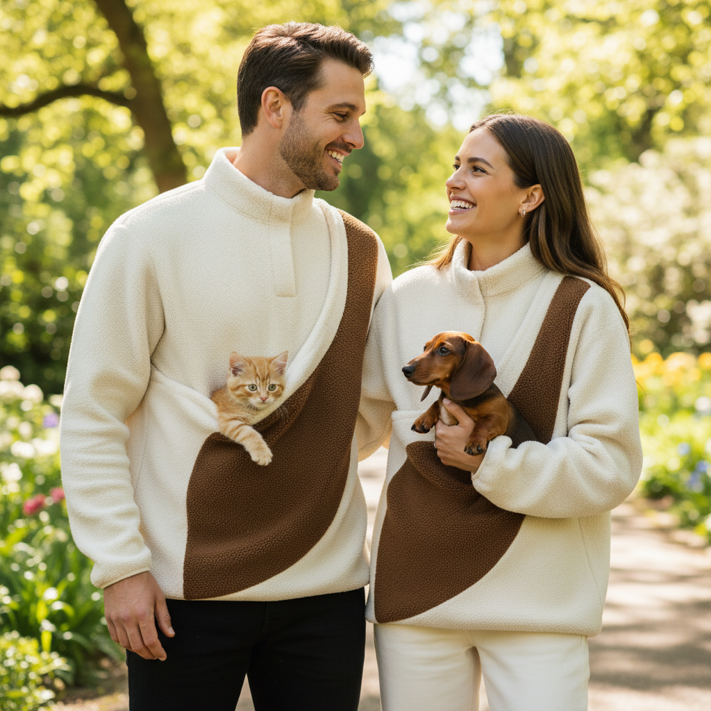 NUGGAL Unisex Kangaroo Pouch Fleece Sweater