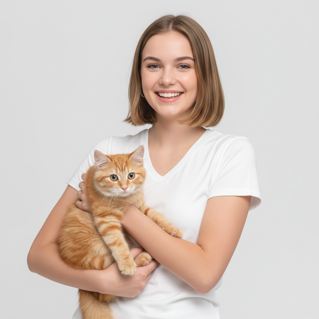 NUGGAL Pet Hair Resistant Tech T-shirt Slim Fit for Teen Girl