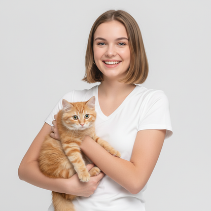 NUGGAL Pet Hair Resistant Tech T-shirt Slim Fit for Teen Girl