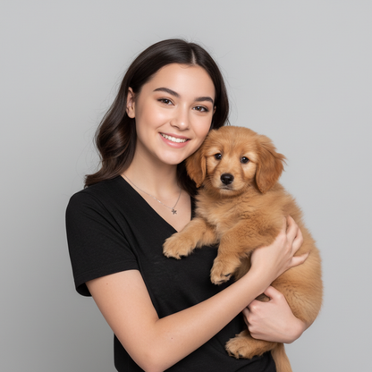 NUGGAL Pet Hair Resistant Tech T-shirt Slim Fit for Teen Girl