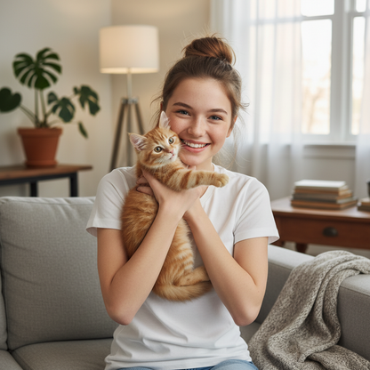 NUGGAL Pet Hair Resistant Tech T-shirt Slim Fit for Teen Girl