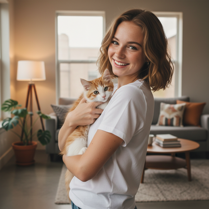 NUGGAL Pet Hair Resistant Tech T-shirt Slim Fit for Teen Girl