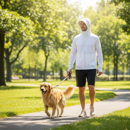 NUGGAL Pet Hair Resistant | Ultimate Men’s Lightweight UV Shield Sun Hoodie
