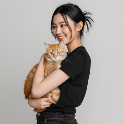 NUGGAL Pet Hair Resistant Tech T-shirt Slim Fit for Teen Girl