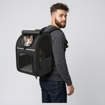 NUGGAL Expandable Pet Carrier Backpack with Breathable Mesh Tent
