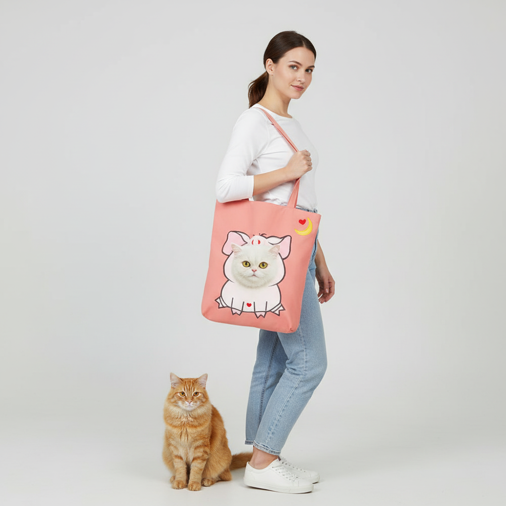 NUGGAL Playful Peek-a-Boo Canvas Pet Carrier Tote