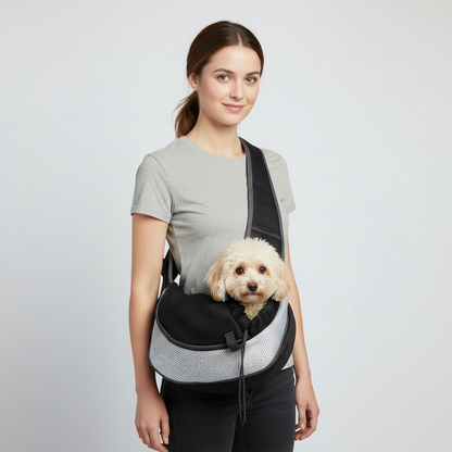 NUGGAL Ergonomic Pet Sling Carrier Breathable Mesh Crossbody Bag