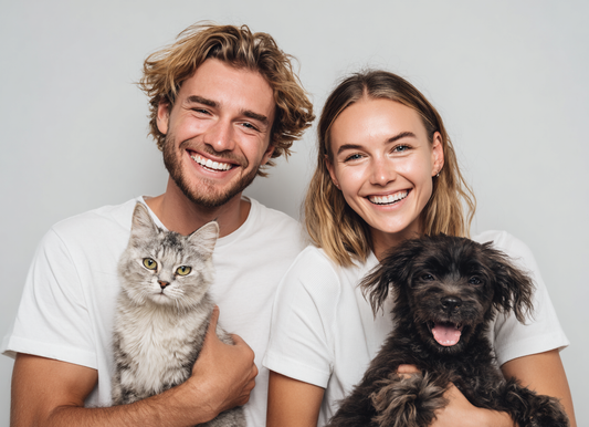NUGGAL Unisex Pet Hair Resistant Tech T-shirt Classic White