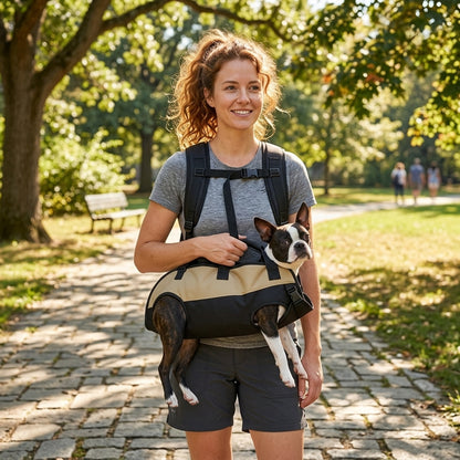 NUGGAL Multi-Functional Airlift Dog Backpack Carrier: Dual-Shoulder Harness & Mobility Aid for Cycling and Outdoors