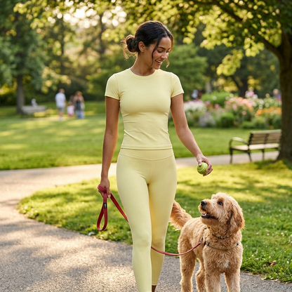 NUGGAL Pet Hair Resistant Ultra-Firming Quick-Dry Active Slim Tee