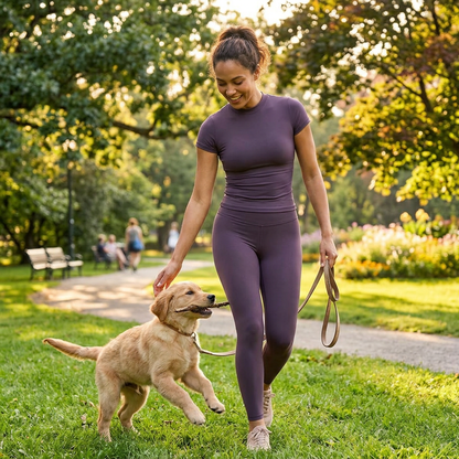 NUGGAL Pet Hair Resistant Ultra-Firming Quick-Dry Active Slim Tee