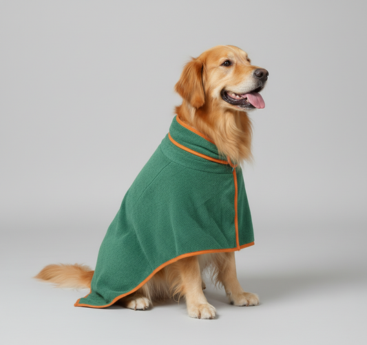 NUGGAL Premium Pet Bathrobe & Towel Coat for Full Mobility