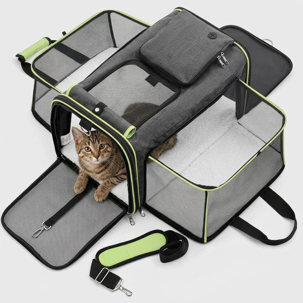 NUGGAL Expandable Soft-Sided Pet Carrier & Convertible Portable Playpen