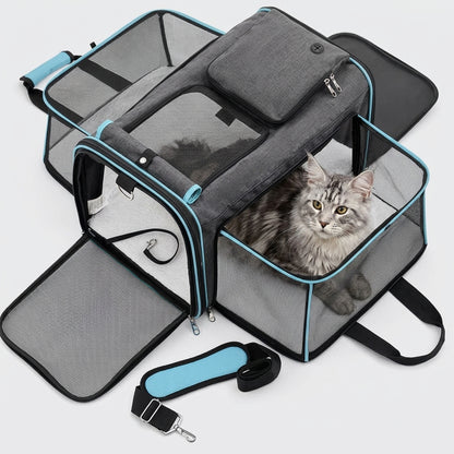 NUGGAL Expandable Soft-Sided Pet Carrier & Convertible Portable Playpen