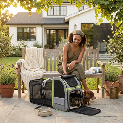 NUGGAL Expandable Pet Carrier Backpack with Breathable Mesh Tent