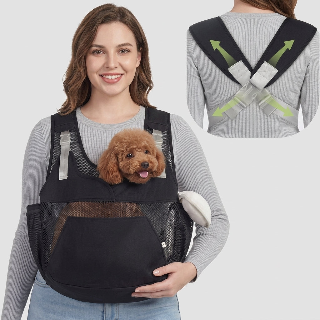 NUGGAL Ergonomic Hands-Free Front Pet Carrier