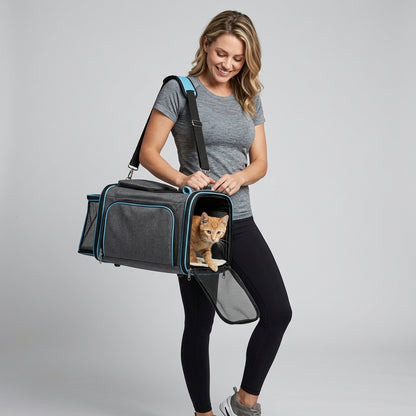 NUGGAL Expandable Soft-Sided Pet Carrier & Convertible Portable Playpen