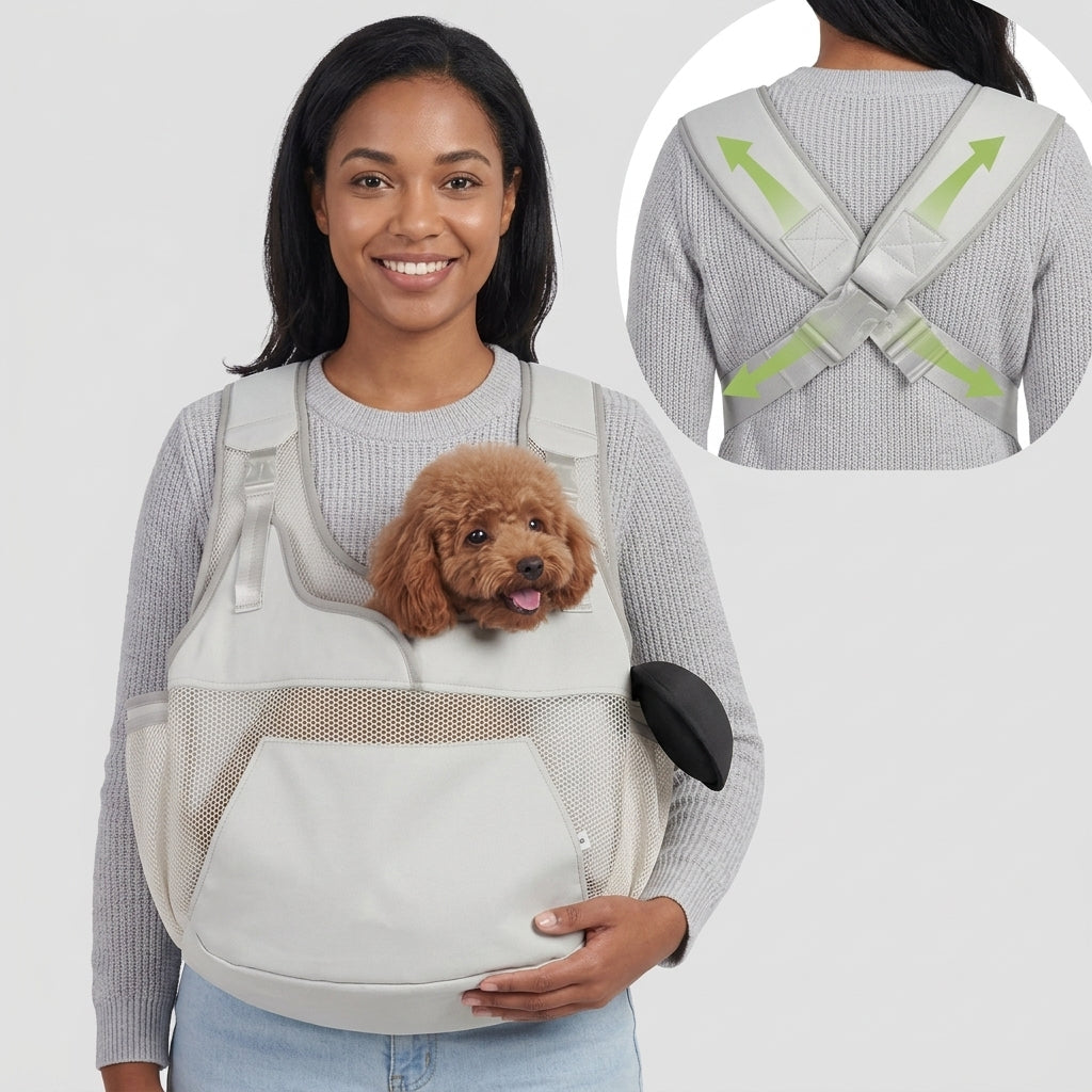 NUGGAL Ergonomic Hands-Free Front Pet Carrier