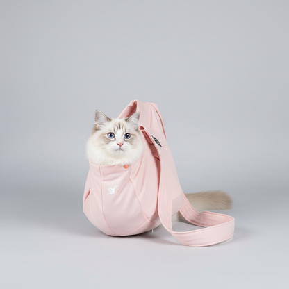 NUGGAL Foldable Crossbody High-Capacity Pet Carrier Bag for Small Dogs & Cats