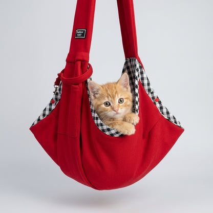 NUGGAL Foldable Crossbody High-Capacity Pet Carrier Bag for Small Dogs & Cats