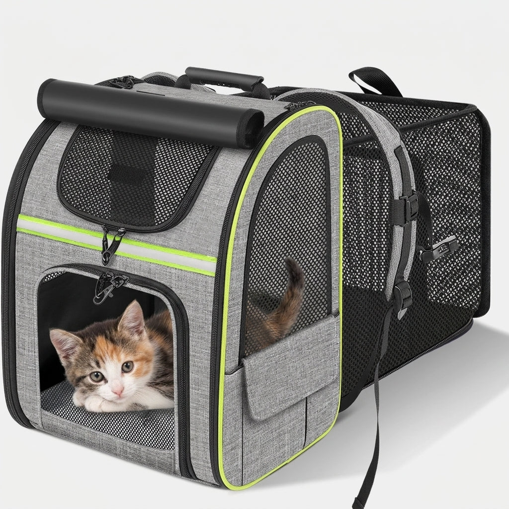 NUGGAL Expandable Pet Carrier Backpack with Breathable Mesh Tent