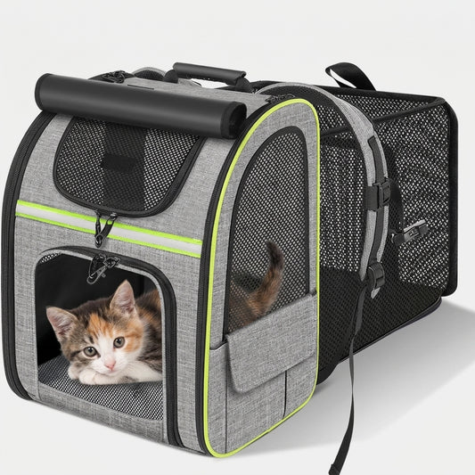 NUGGAL Expandable Pet Carrier Backpack with Breathable Mesh Tent