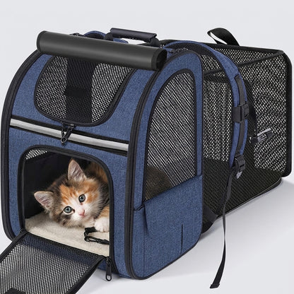 NUGGAL Expandable Pet Carrier Backpack with Breathable Mesh Tent