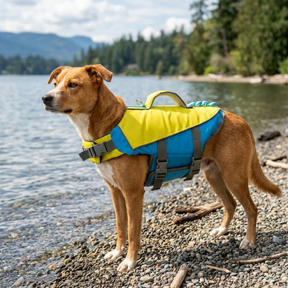NUGGAL Dog Life Jacket for Summer – High Buoyancy Pet Safety Vest with Detachable Neck Float & Rescue Handle
