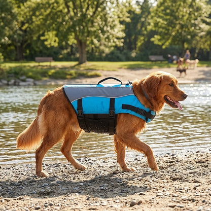 NUGGAL Dog Life Jacket for Summer – High Buoyancy Pet Safety Vest with Detachable Neck Float & Rescue Handle